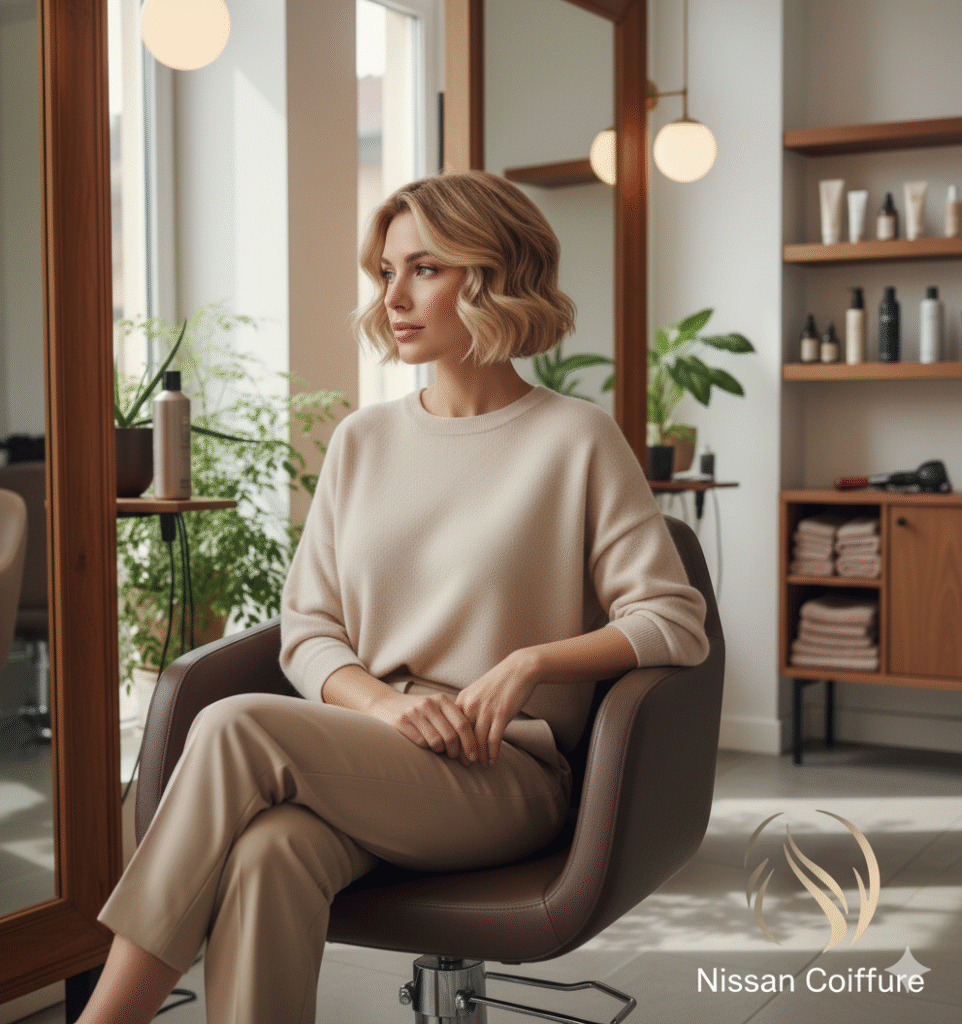 Blonde Italian Bob Salon